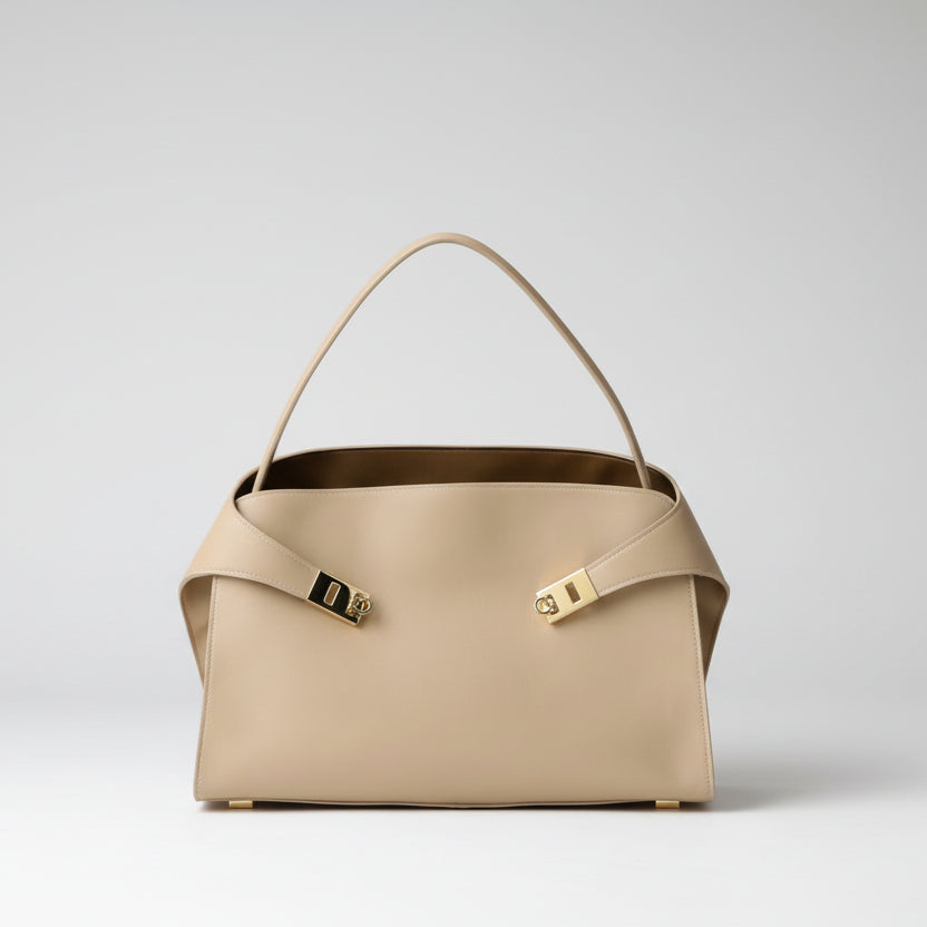 Sac cabas en cuir premium à fermoir B