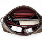 Ethnic style leather stitching ladies bag