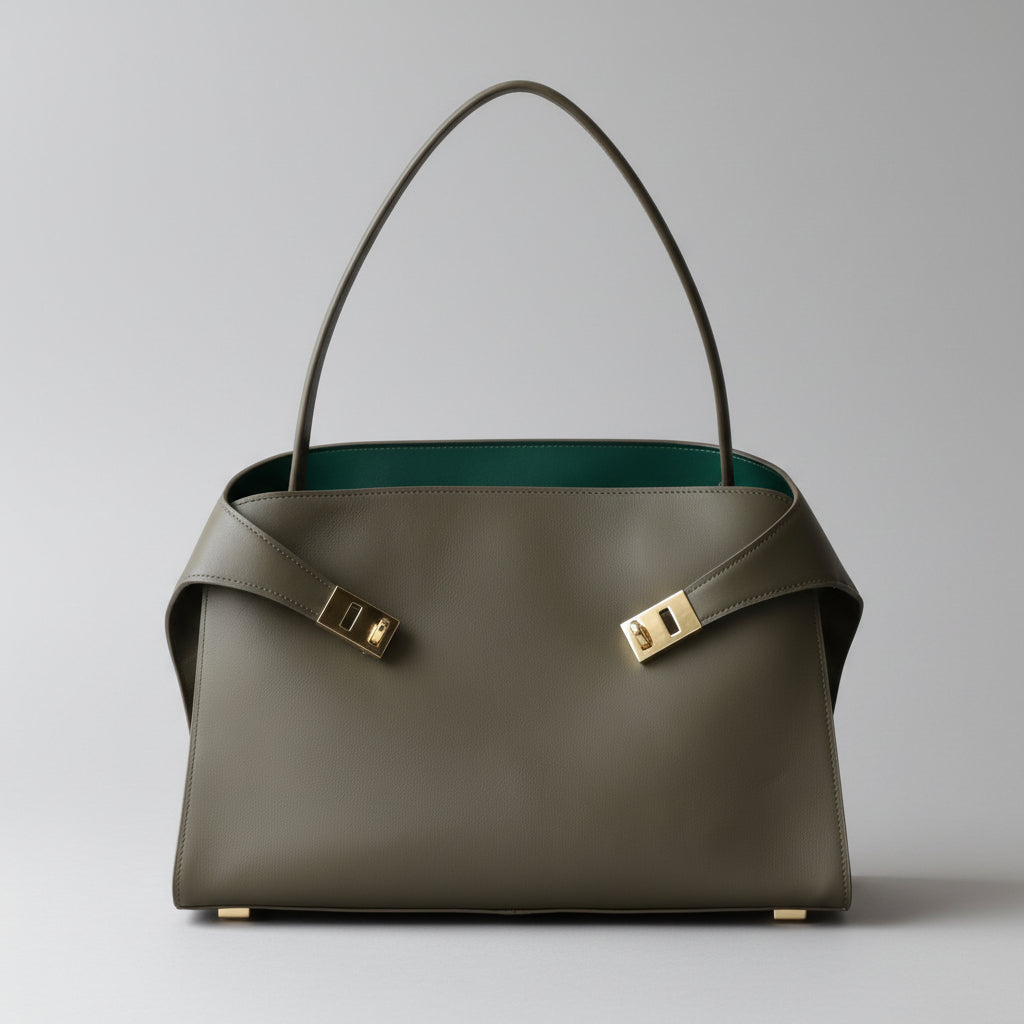 Sac cabas en cuir premium à fermoir B