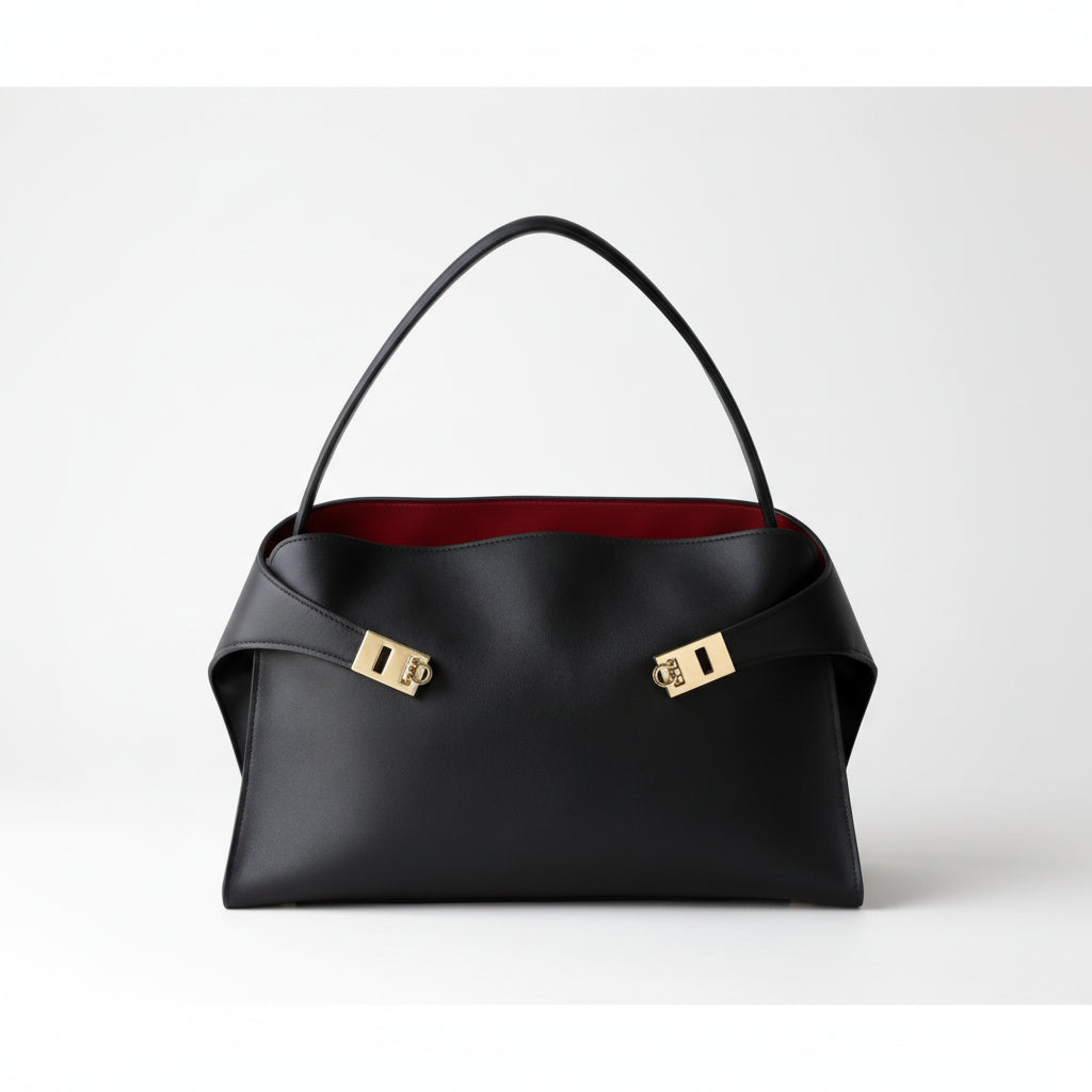 Sac cabas en cuir premium à fermoir B
