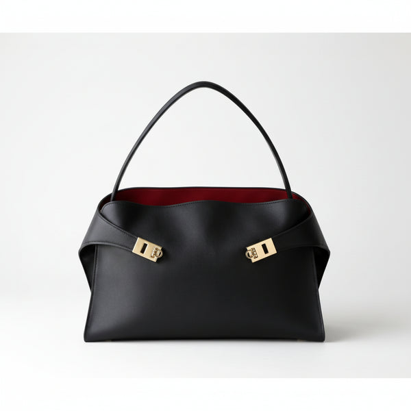 Sac cabas en cuir premium à fermoir B